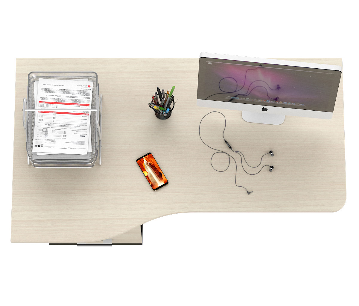 Письменный стол с тумбой МД 1.04Т венге/дуб