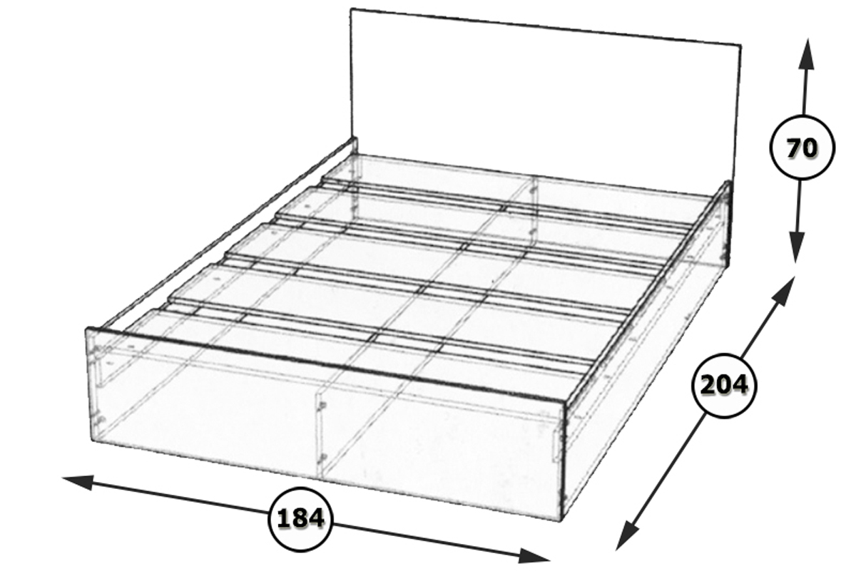 Стандарт Кровать 180 Венге (без ящиков)
