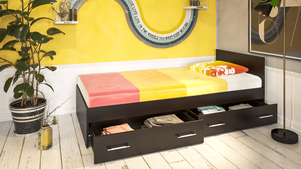 Стандарт Кровать 90 Венге (с ящиками)