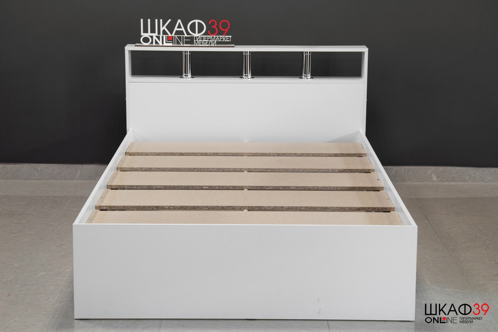 Камелия Кровать 140 без ящиков Белый