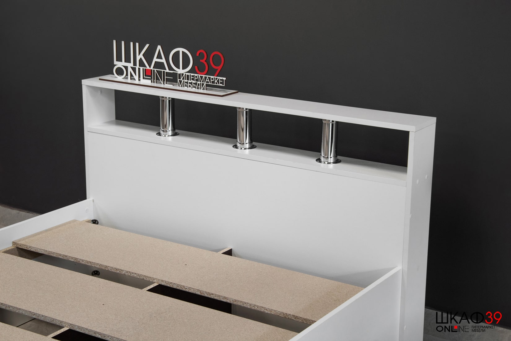 Камелия Кровать 140 без ящиков Белый