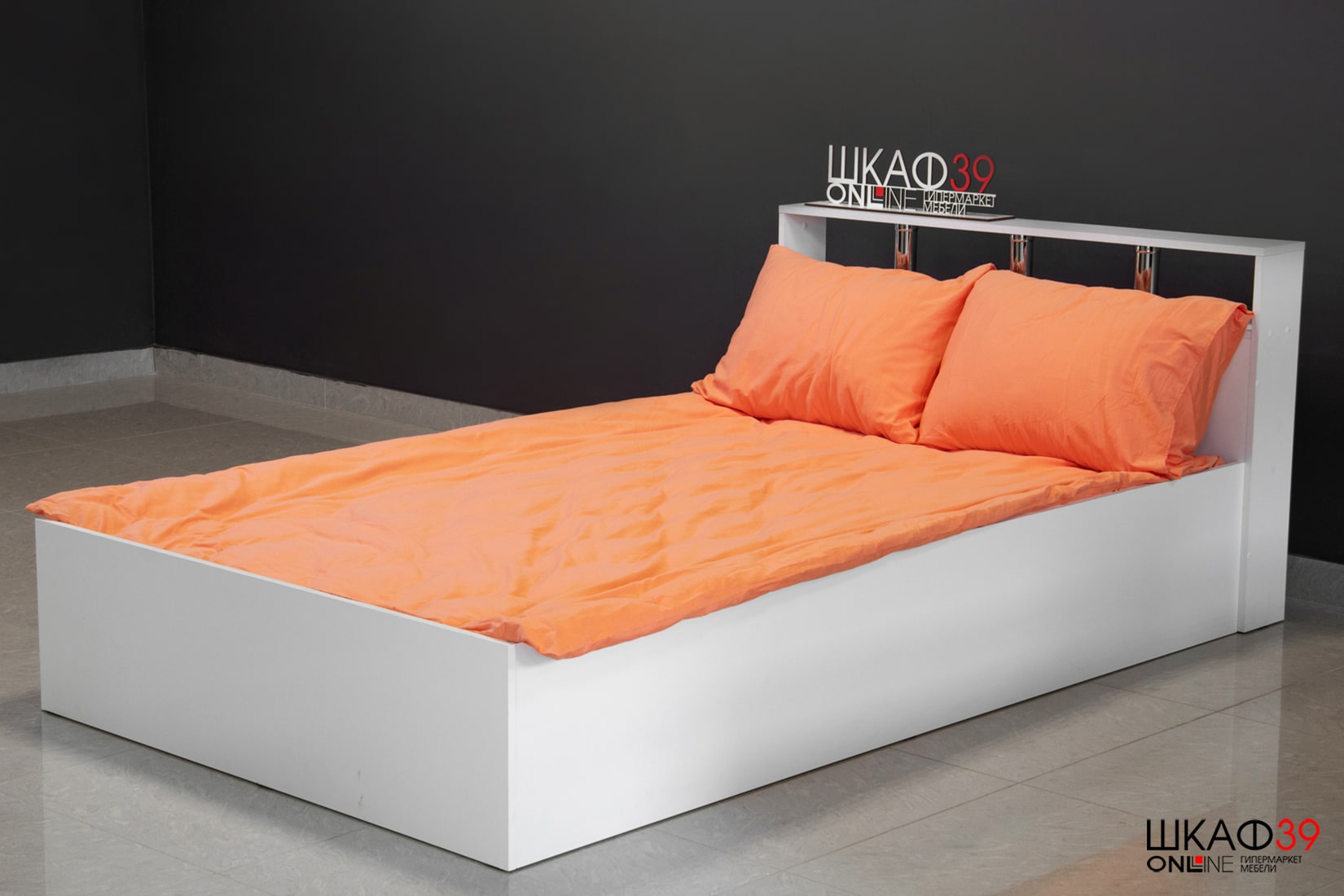 Камелия Кровать 90 без ящиков Белый