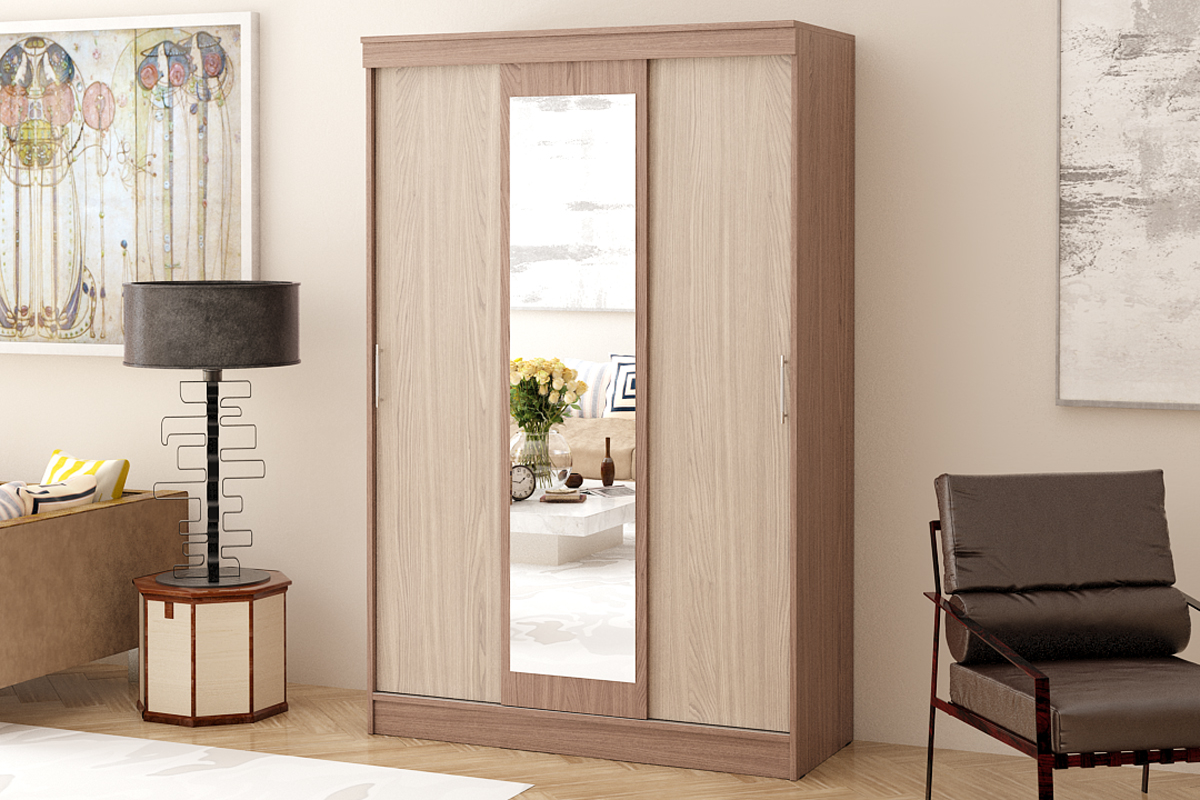 СВК-1300 Шкаф-купе  Ясень шимо светлый/тёмный