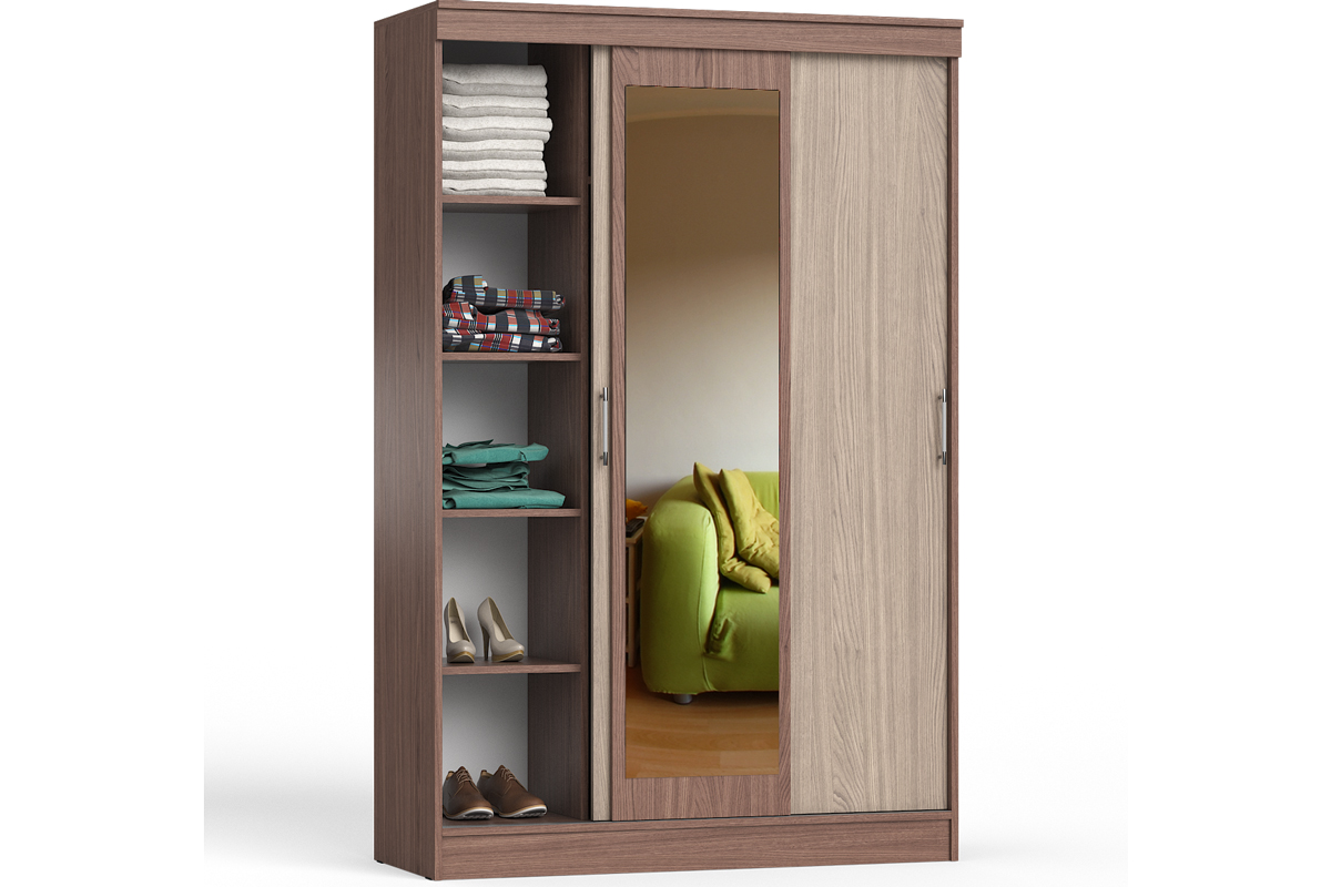 СВК-1300 Шкаф-купе  Ясень шимо светлый/тёмный