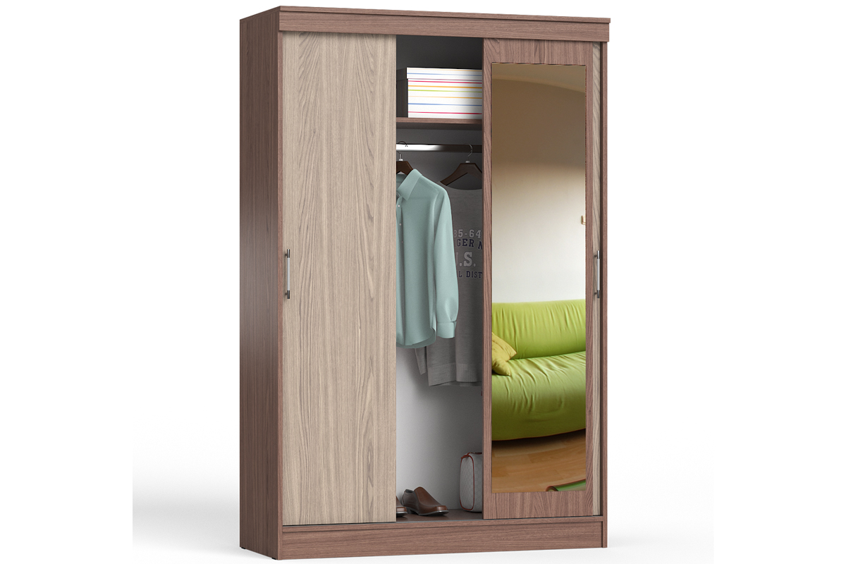 СВК-1300 Шкаф-купе  Ясень шимо светлый/тёмный