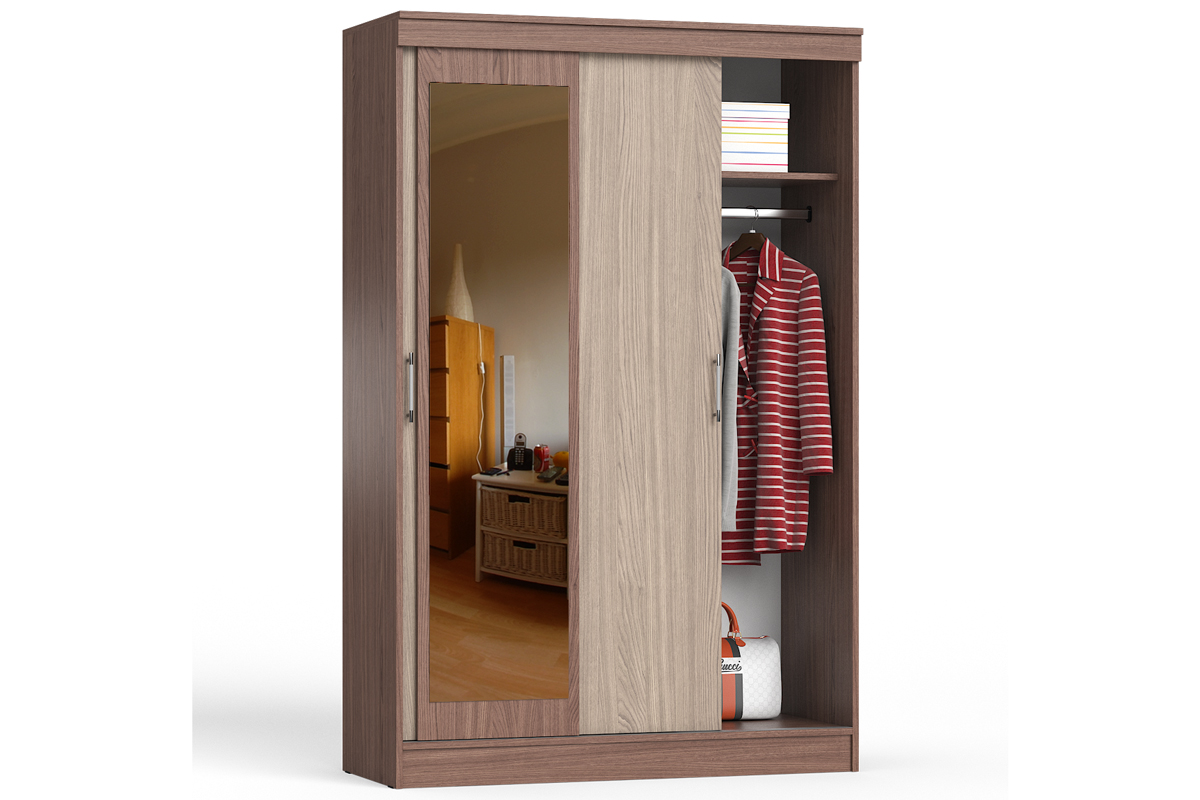 СВК-1300 Шкаф-купе  Ясень шимо светлый/тёмный