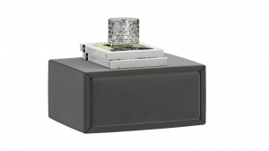 Элис тип 2 Тумба прикроватная с мягкой обивкой Велюр Графит
