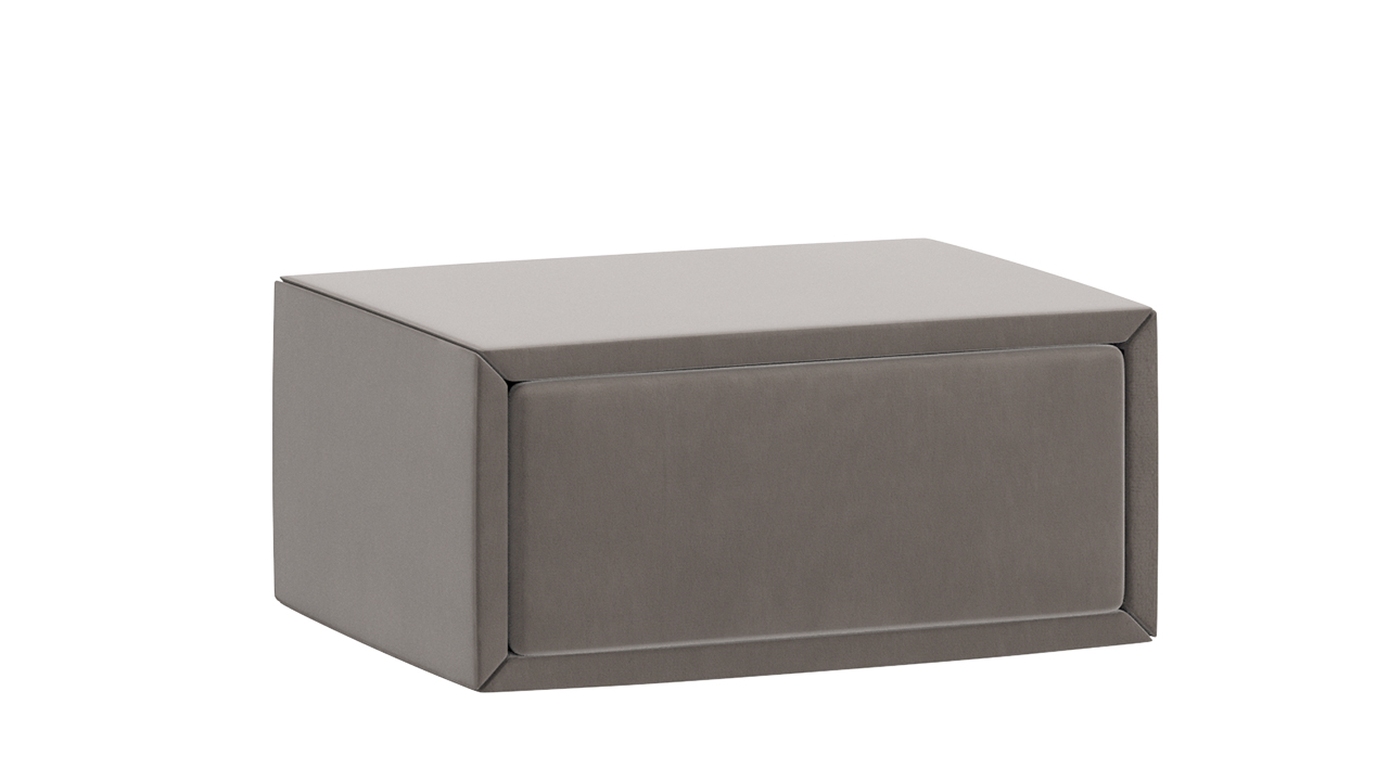 Элис тип 2 Тумба прикроватная с мягкой обивкой Велюр Мокко