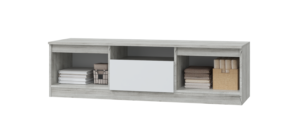 Тумба под телевизор Лори, дуб серый