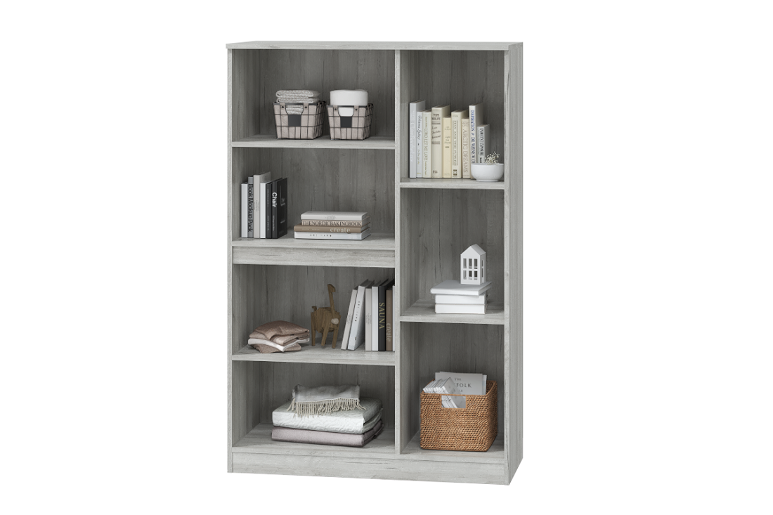 Шкаф для книг Лори, дуб серый