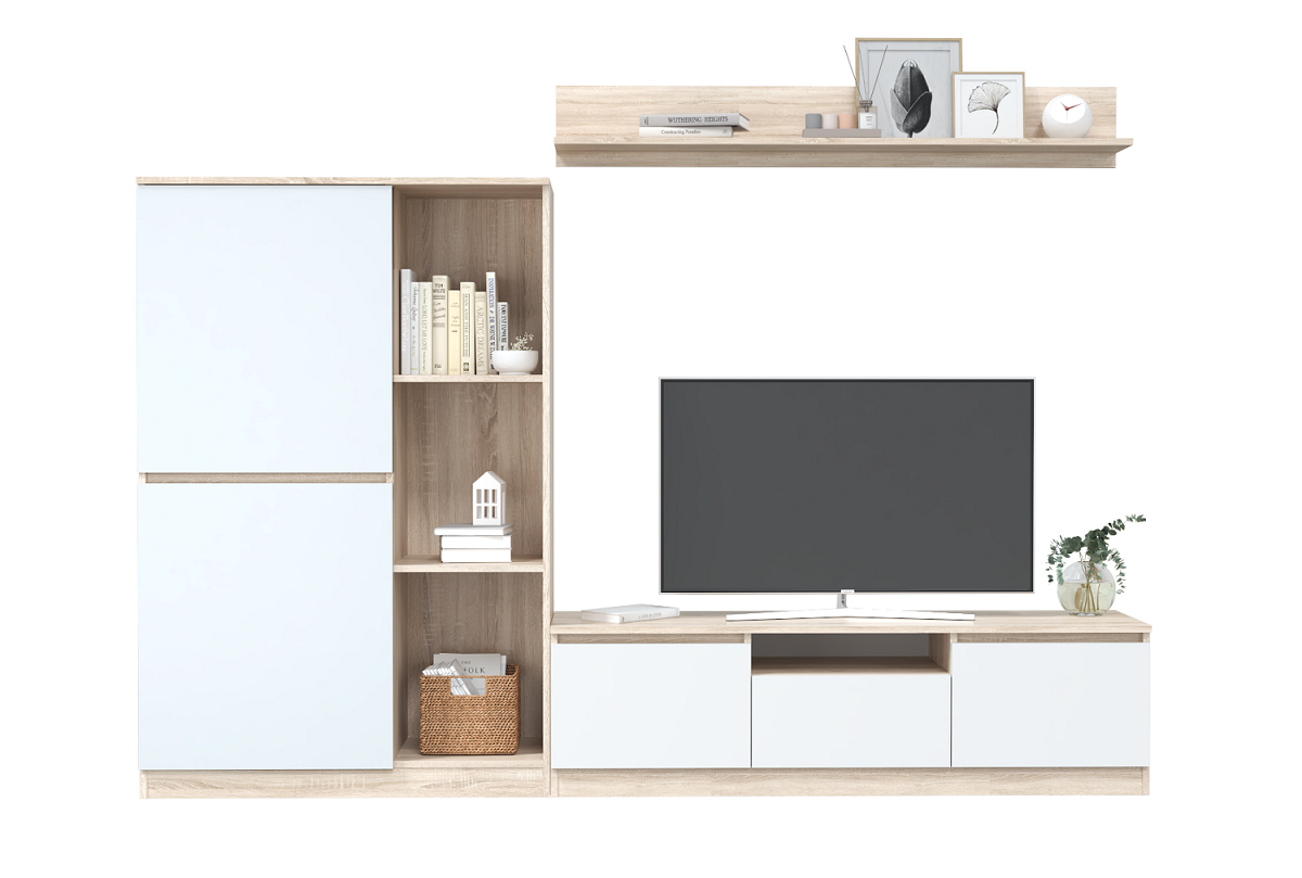 Лори Стенка Дуб сонома/Белый