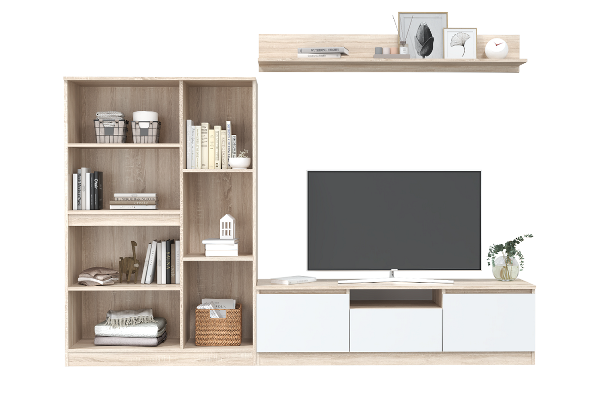 Лори Стенка Дуб сонома/Белый