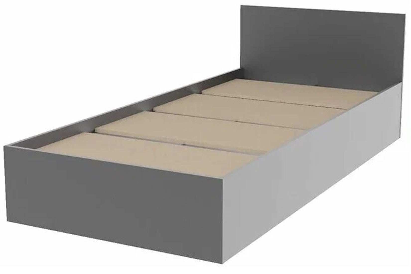 Мори Кровать 900.1 с ДСП настилом Графит