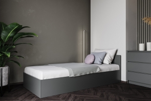 Мори Кровать 900.1 с ДСП настилом Графит