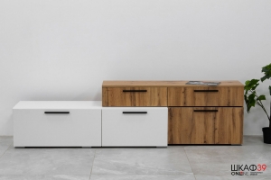 Альберо Тумба ТВ белый/дуб вотан