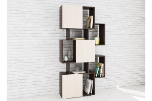 Стеллаж Ромео-9, венге/дуб молочный