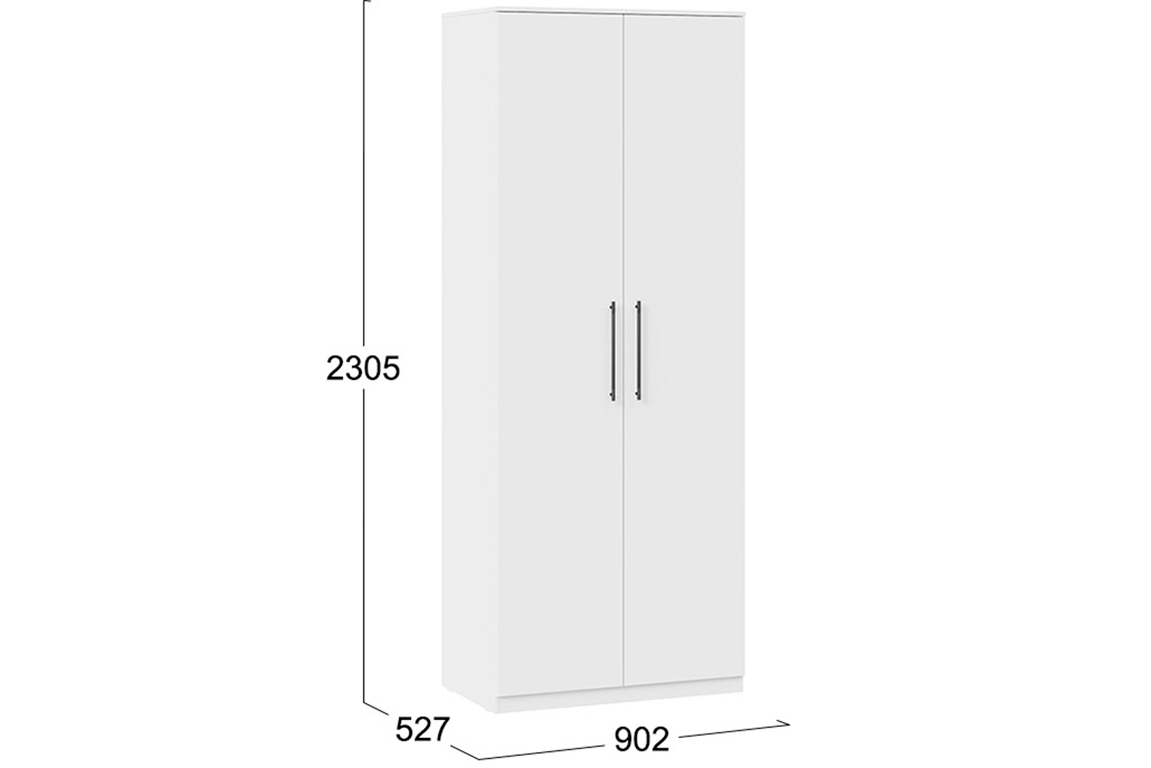 Агата Шкаф для одежды исп. 2 Белый