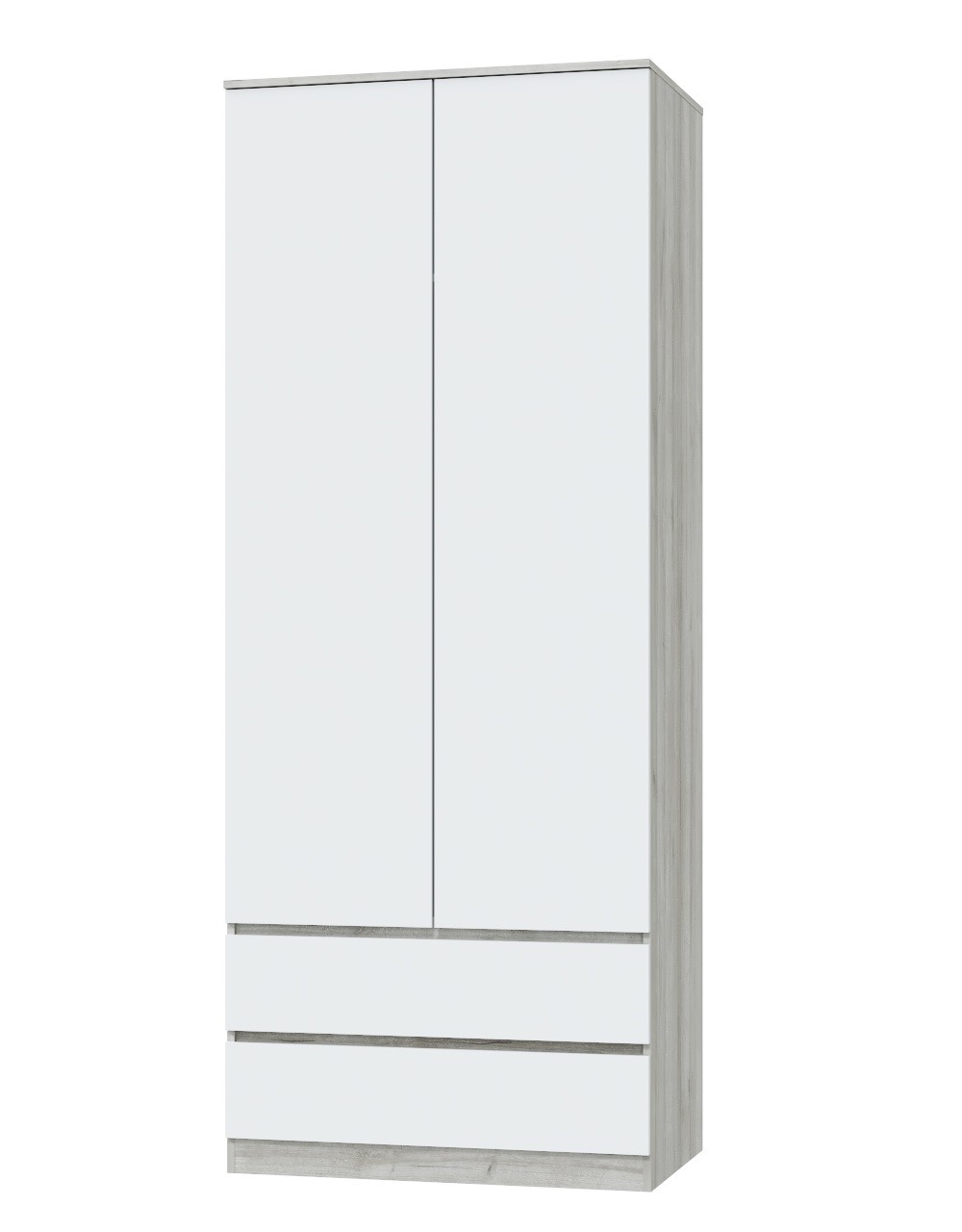 Шкаф двухдверный Лори, дуб серый