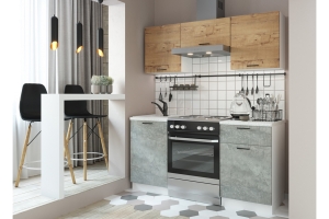 Дуся 1,6 Кухня Дуб Бунратти/Цемент