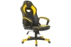 Бюрократ Zombie VIKING Game 16 Кресло игровое черный/желтый текстиль/экокожа