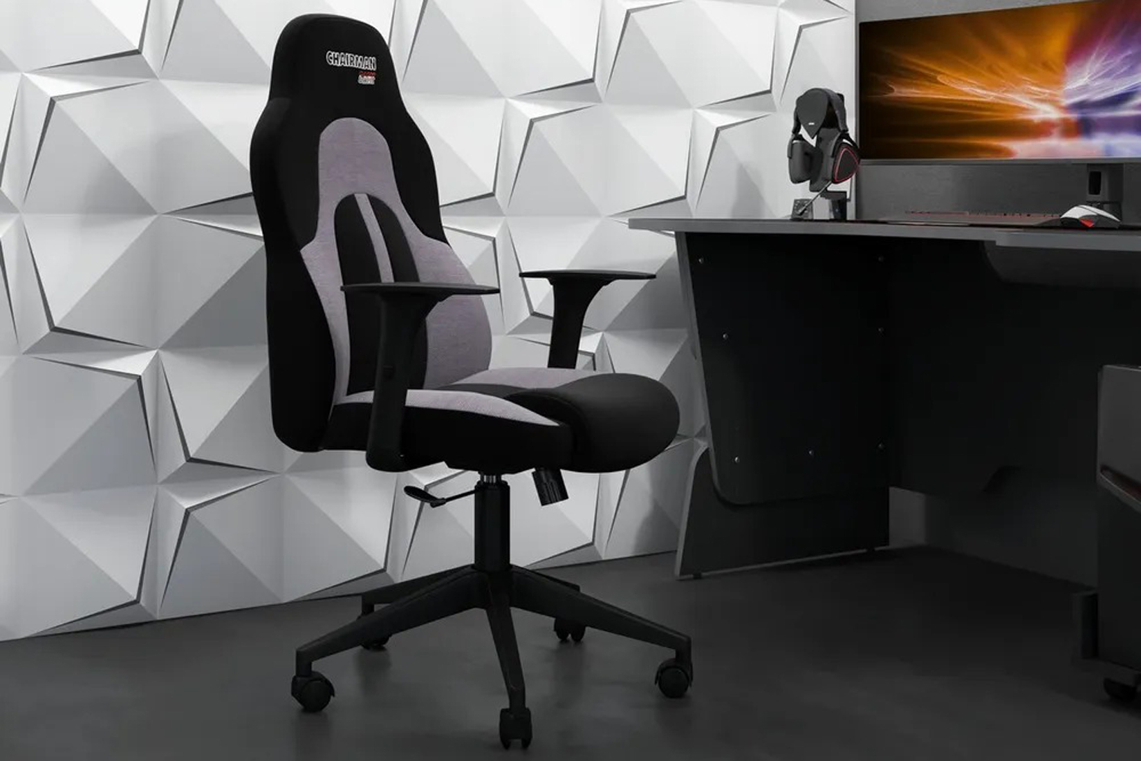 Chairman game 11 Офисное кресло Ткань черный/серый