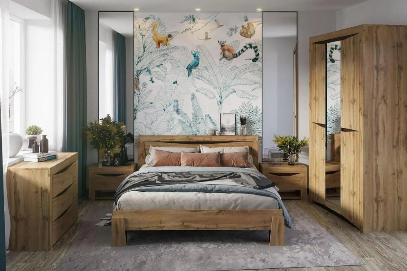 Паола ШК 703 Шкаф 4-х дв.  Дуб крафт золотой