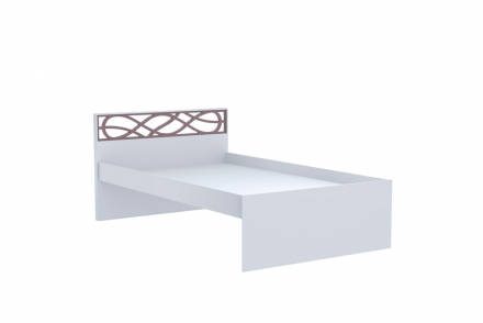 Саманта СМ3б Кровать 1200 (Дуб Седан) с ДСП настилом