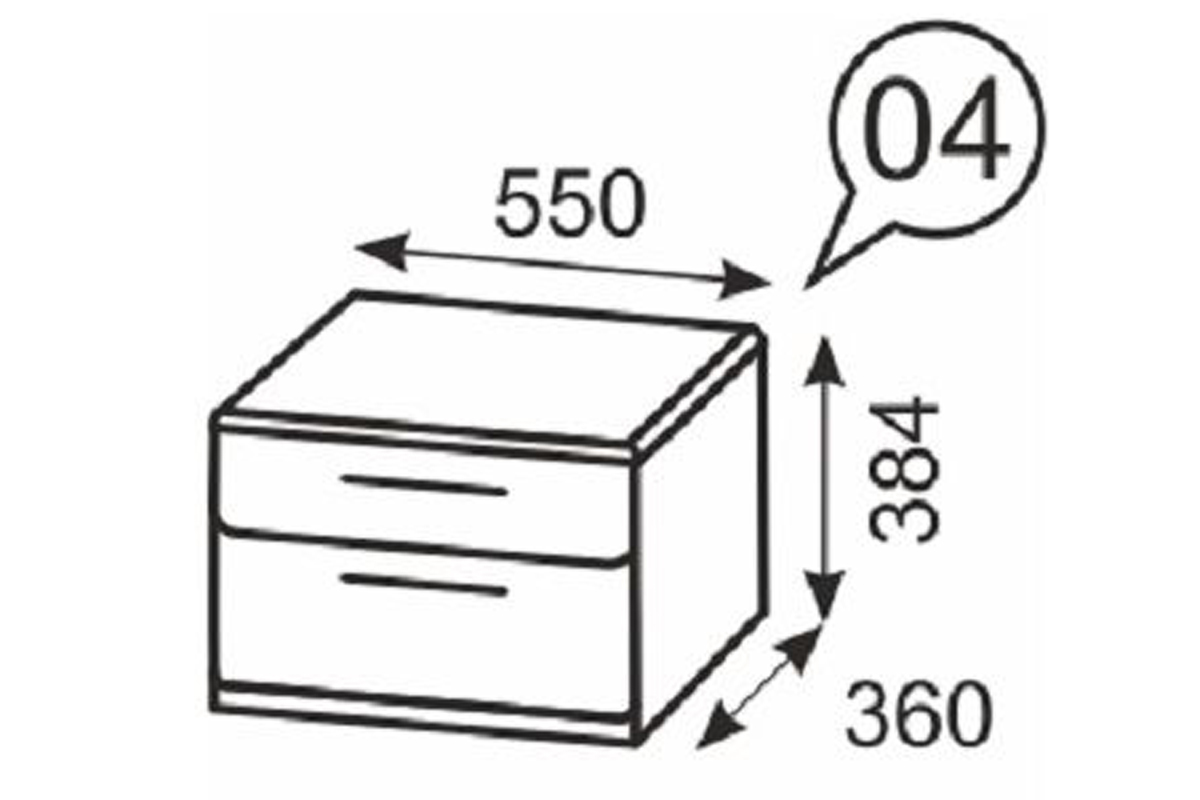 Тумба прикроватная Монреаль 04