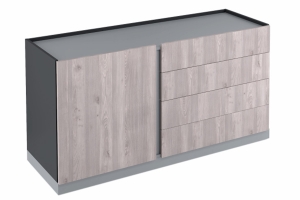 MODERN Шкаф 206/1B MD L160xH82,5xS55 Дуб серый/Антрацит