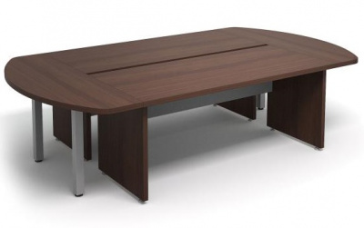 PREMIER Стол <100/1>PM L290xH75xS165 Дуб чёрный/Алюминий