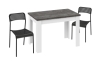 Промо тип 4 / ADDE Стол и 2 стула Черный