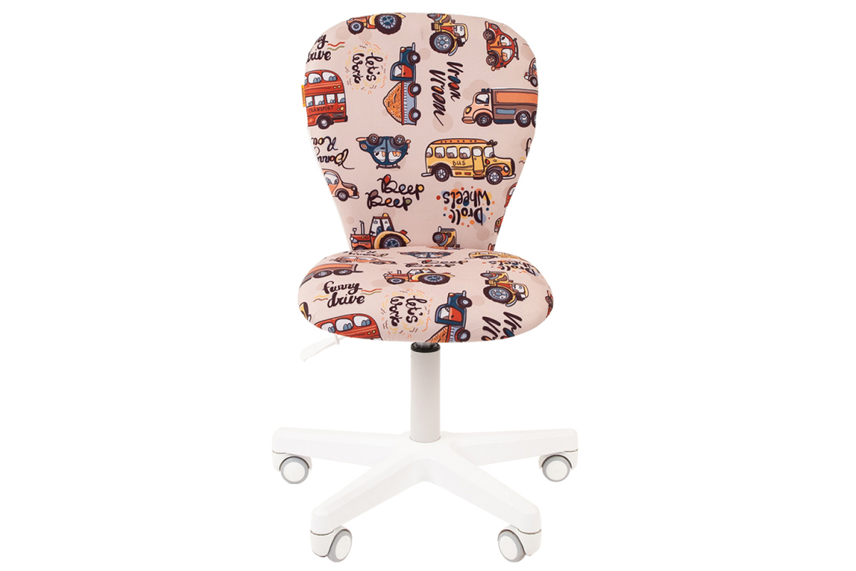 Сhairman kids 105 Кресло  Ткань автобус (белый пластик) 