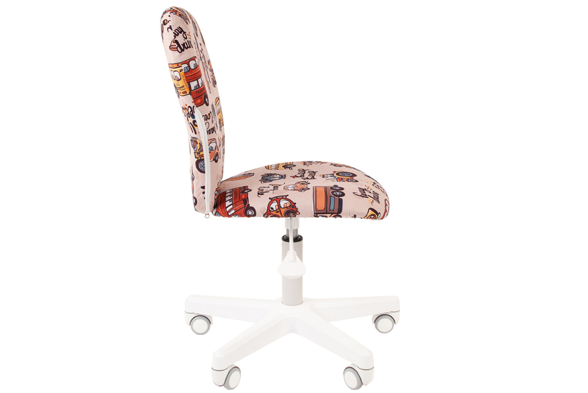 Сhairman kids 105 Кресло  Ткань автобус (белый пластик) 