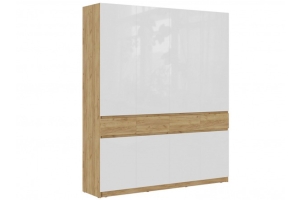 Бостон ШК-004 Шкаф 4-х ств. Дуб крафт золотой/Белый глянец